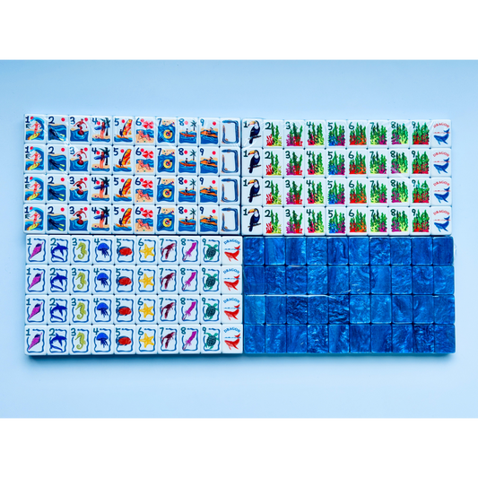 Coastal Ocean Luxury Mahjong Set | Premium Beach & Summer Vacation Tiles