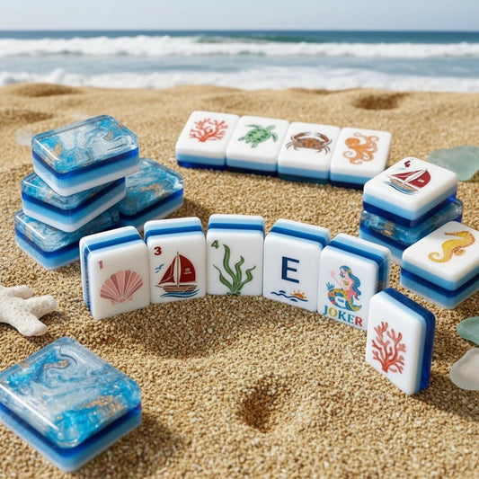 Modern Mahjong Set Ocean Muse Mahjong Tiles Ocean Collection 7