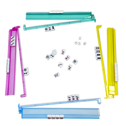 Modern Mahjong Set Premium 2-in-1 Mahjong Racks 4 Pieces Set 6