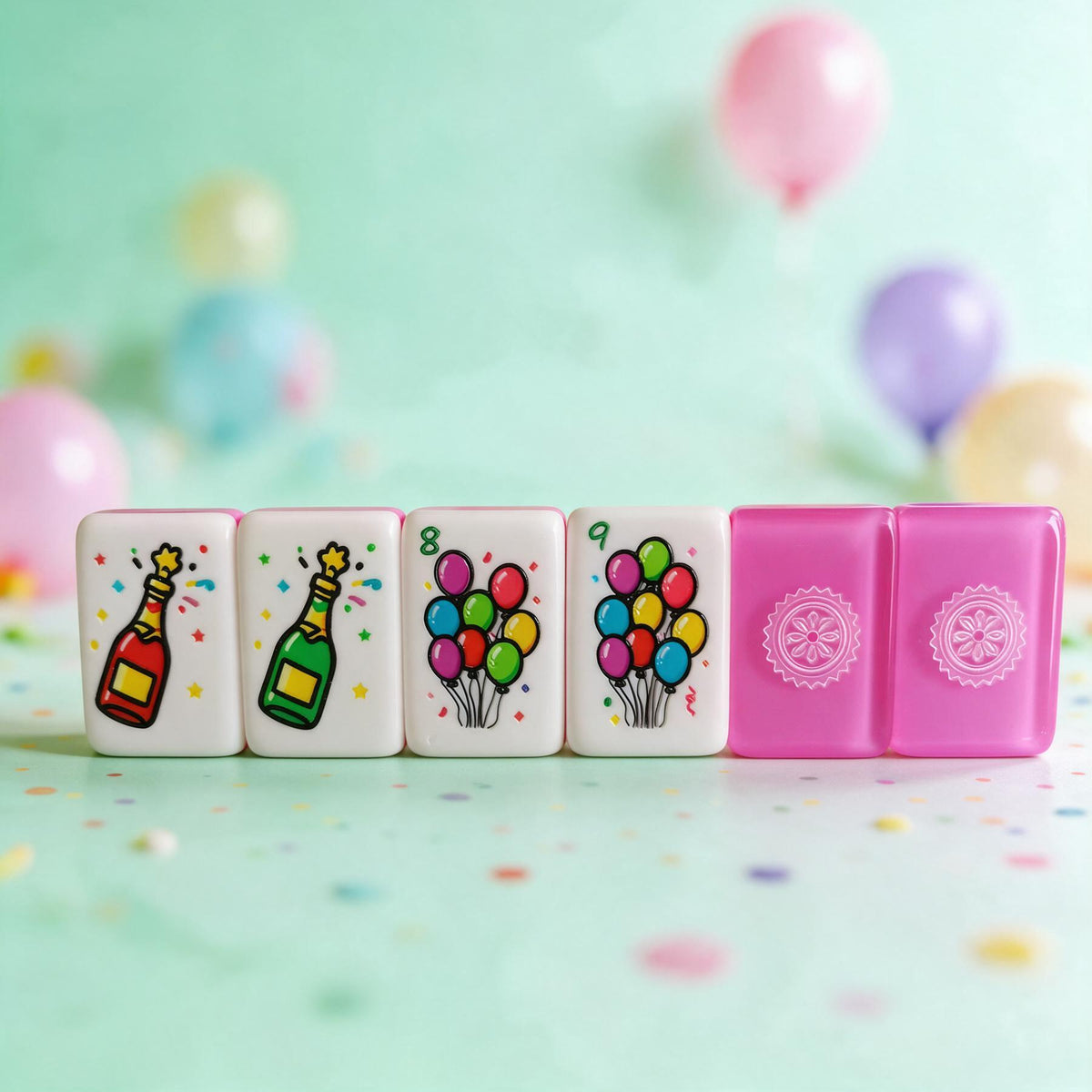Birthday Mahjong Set – Pink Party American Mahjong Tiles