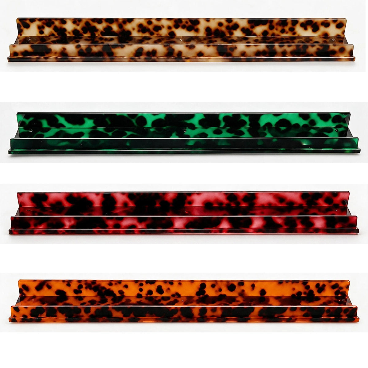 20" Tortoise Shell Acrylic Mahjong Racks & Pushers