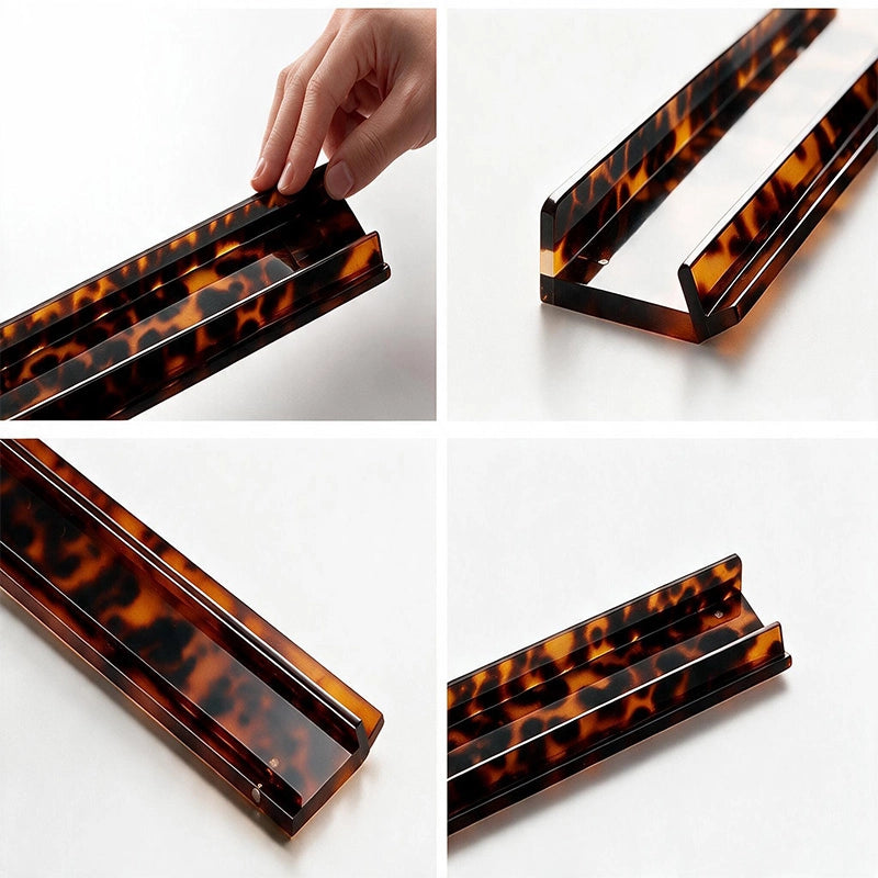 20" Tortoise Shell Acrylic Mahjong Racks & Pushers Details
