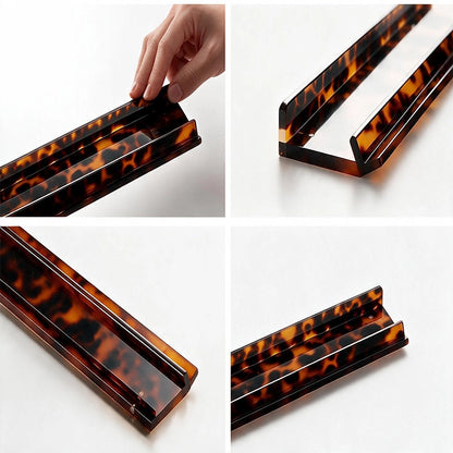 20" Tortoise Shell Acrylic Mahjong Racks & Pushers Details