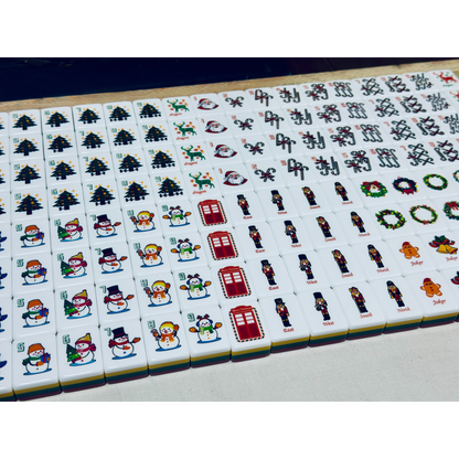 Christmas American Mahjong Set | Holiday Edition  Tiles with Festive Winter Designs