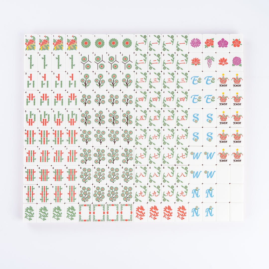 Botanical Elegance American Mahjong Set | Luxury Floral Tiles