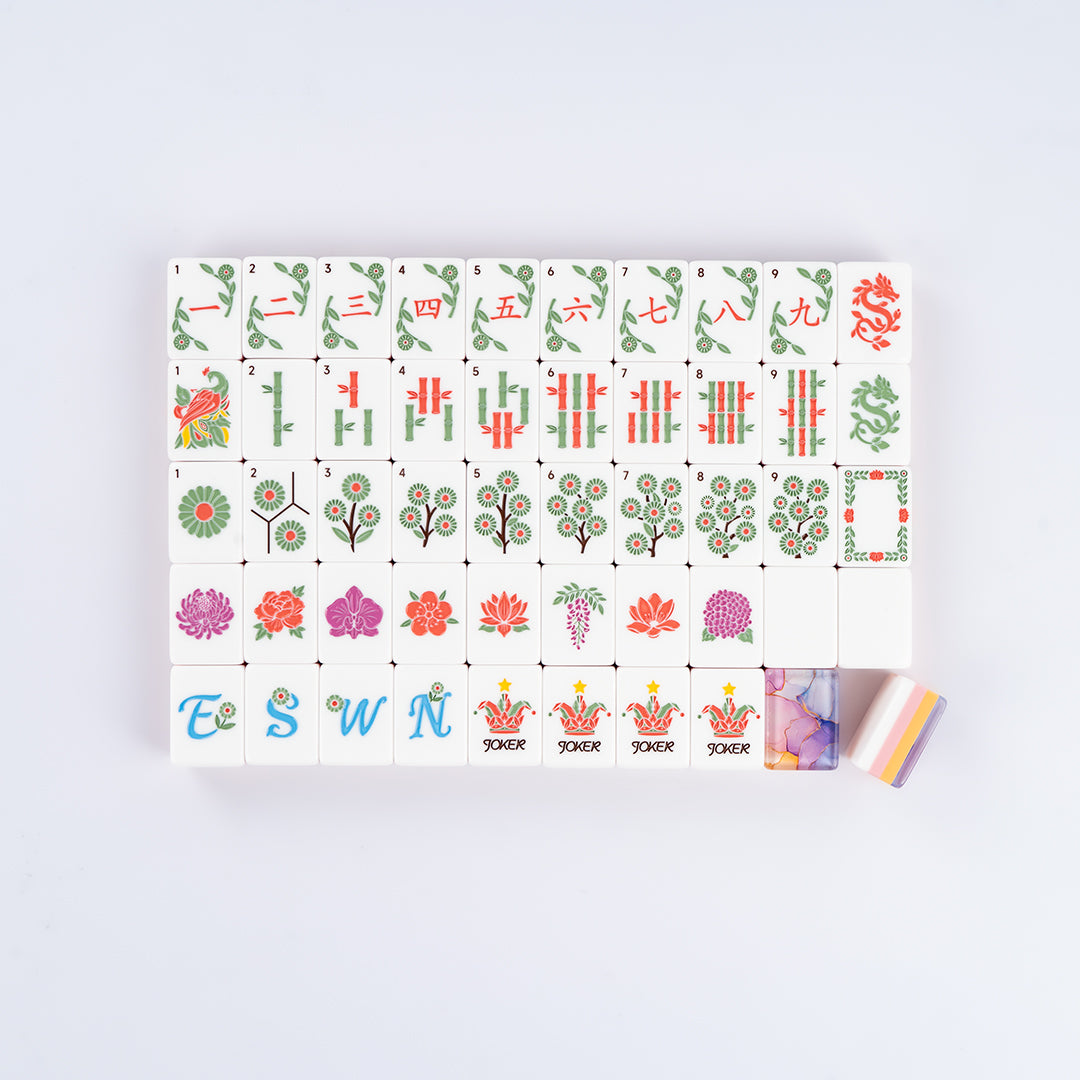 Botanical Elegance American Mahjong Set | Luxury Floral Tiles
