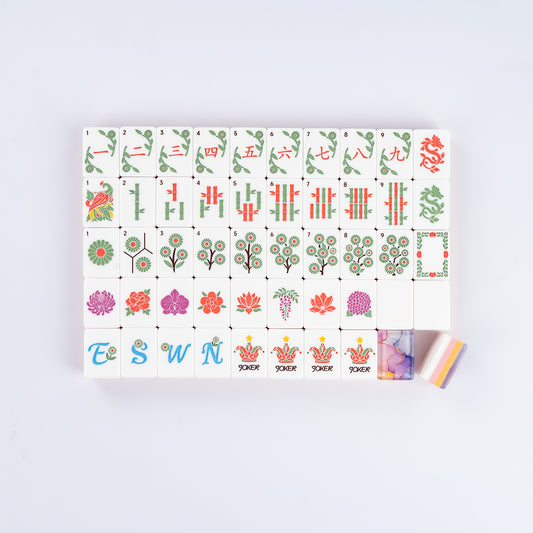 Botanical Elegance American Mahjong Set | Luxury Floral Tiles