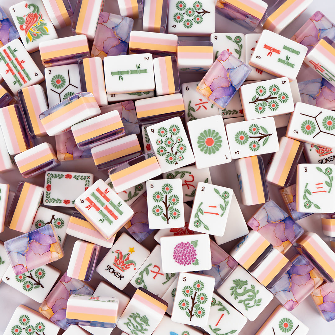 Botanical Elegance American Mahjong Set | Luxury Floral Tiles