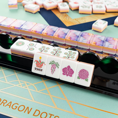 Botanical Elegance American Mahjong Set | Luxury Floral Tiles