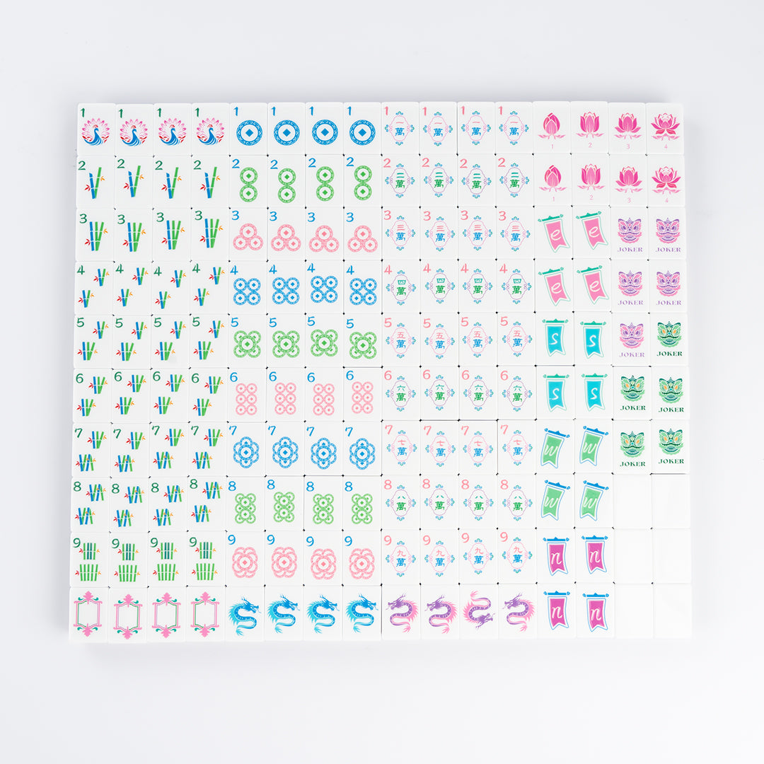 Purple Glitter Mahjong Set with Sparkle Tiles