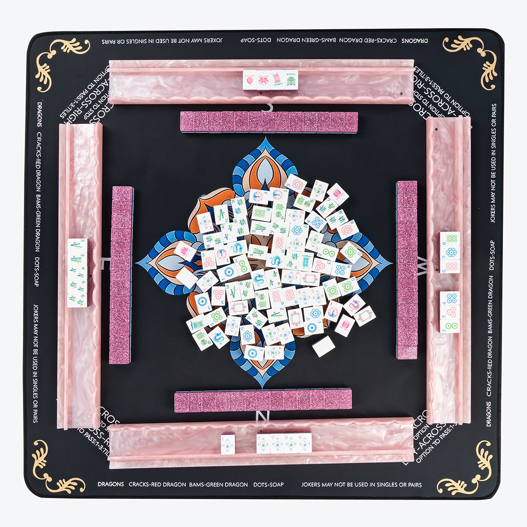 Purple Glitter Mahjong Set with Sparkle Tiles