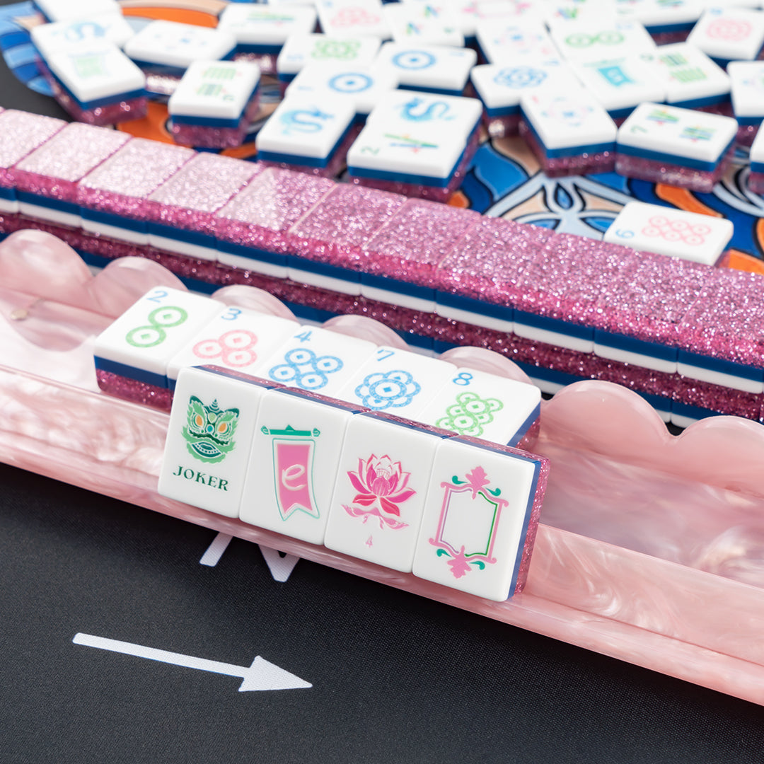 Purple Glitter Mahjong Set with Sparkle Tiles