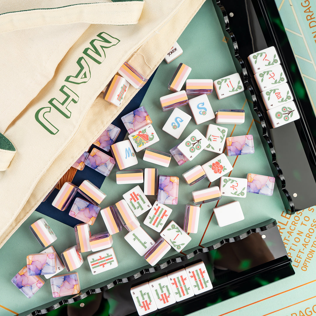 Botanical Elegance American Mahjong Set | Luxury Floral Tiles