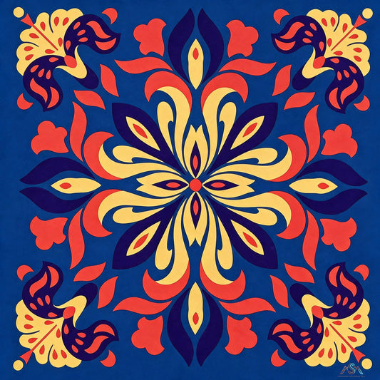 Mandala Bloom Mahjong Mat