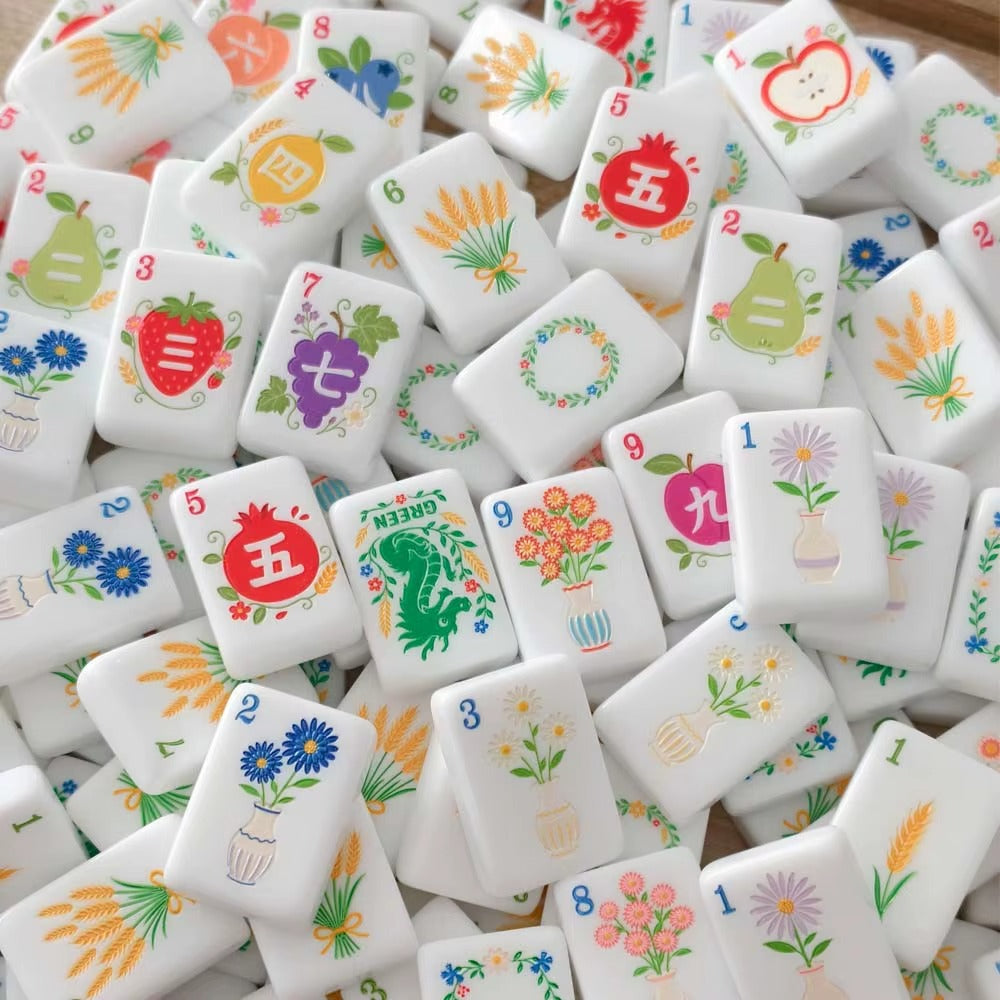 Modern Mahjong Set Americana Countryside Mahjong Set Premium American Pastoral Farmhouse Tiles 4
