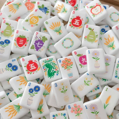 Modern Mahjong Set Americana Countryside Mahjong Set Premium American Pastoral Farmhouse Tiles 4