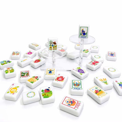 Modern Mahjong Set Americana Countryside Mahjong Set Premium American Pastoral Farmhouse Tiles 9