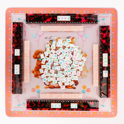 Modern Mahjong Set Apricot Glow Shell Mahjong Tiles Garden Collection 5