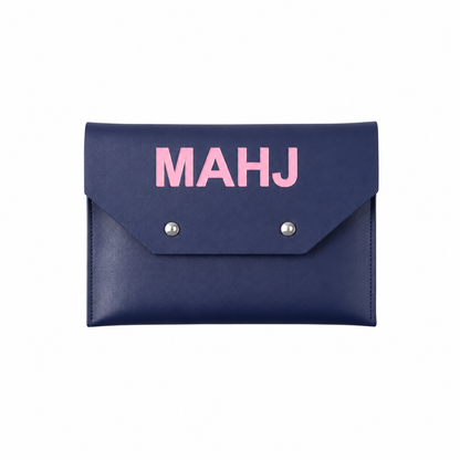 Modern Mahjong Set Card Bag Blue