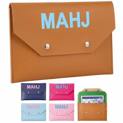 Modern Mahjong Set Card Bag Brown