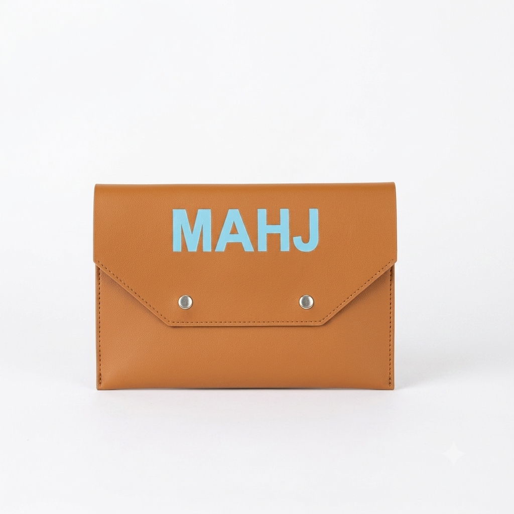 Modern Mahjong Set Card Bag Brown 2