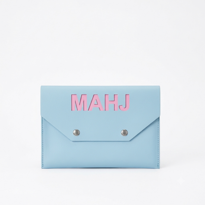 Modern Mahjong Set Card Bag Light Blue