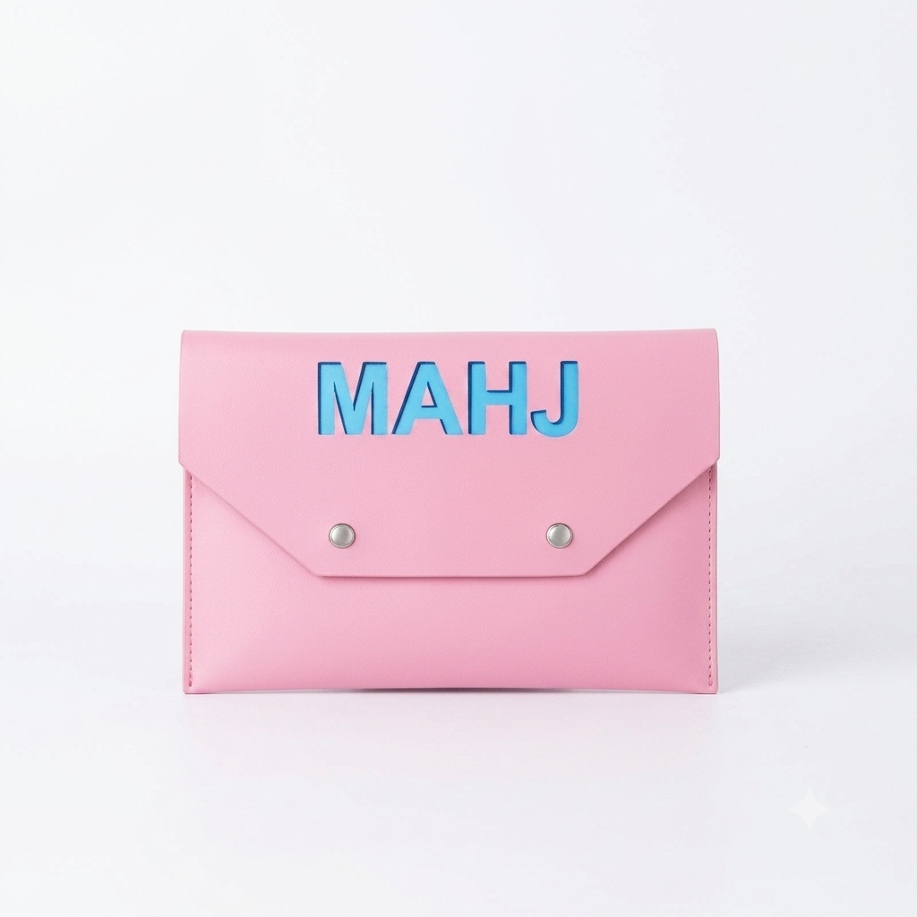 Modern Mahjong Set Card Bag Pink