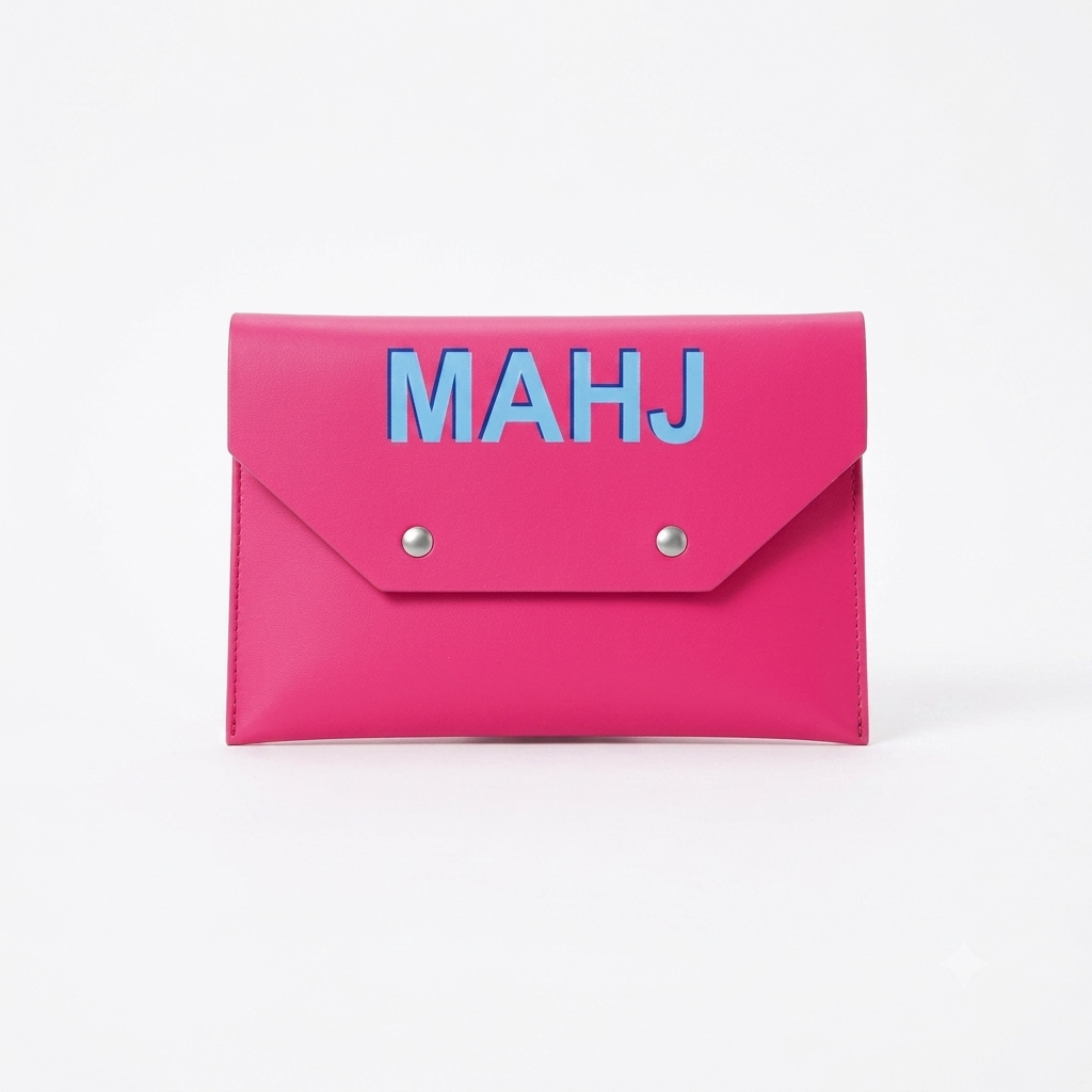 Modern Mahjong Set Card Bag Rose Red