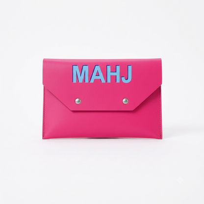 Modern Mahjong Set Card Bag Rose Red