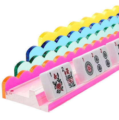 Modern Mahjong Set Clear Mahjong Racks with Magnetic Pushers 4 Pieces Set 2