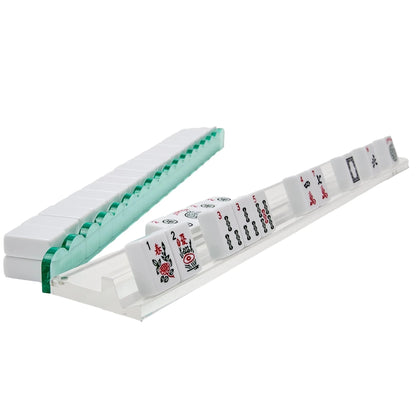 Modern Mahjong Set Clear Mahjong Racks with Magnetic Pushers 4 Pieces Set 6