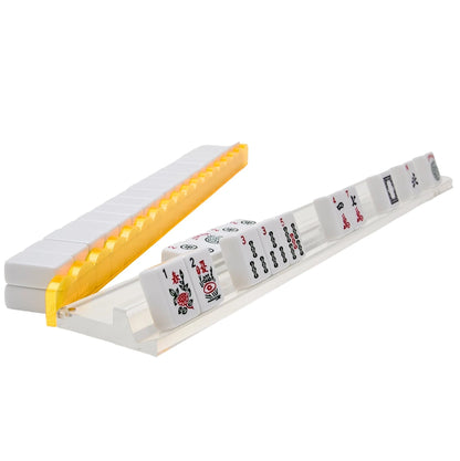Modern Mahjong Set Clear Mahjong Racks with Magnetic Pushers 4 Pieces Set 7