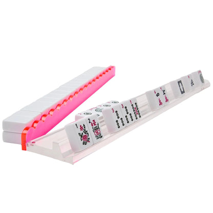 Modern Mahjong Set Clear Mahjong Racks with Magnetic Pushers 4 Pieces Set 8