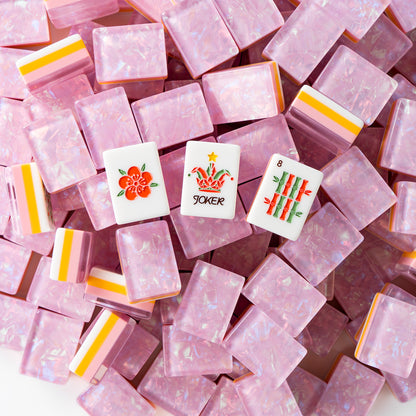 Modern Mahjong Set Daisy Pink Shell Mahjong Set 1