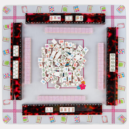 Modern Mahjong Set Daisy Pink Shell Mahjong Set 10