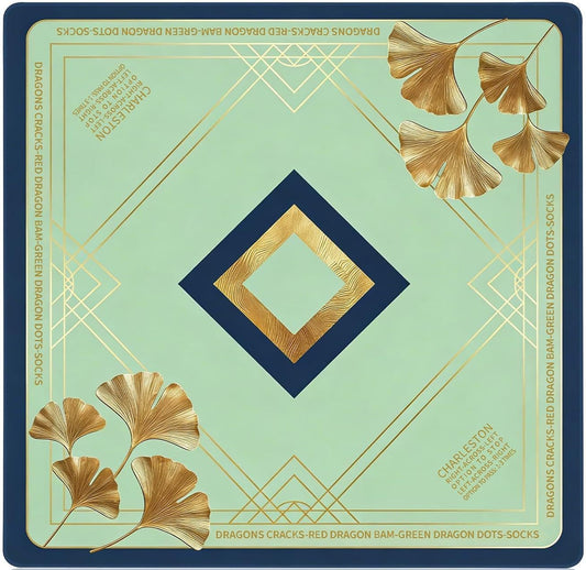 Modern Mahjong Set Gilded Ginkgo Mahjong