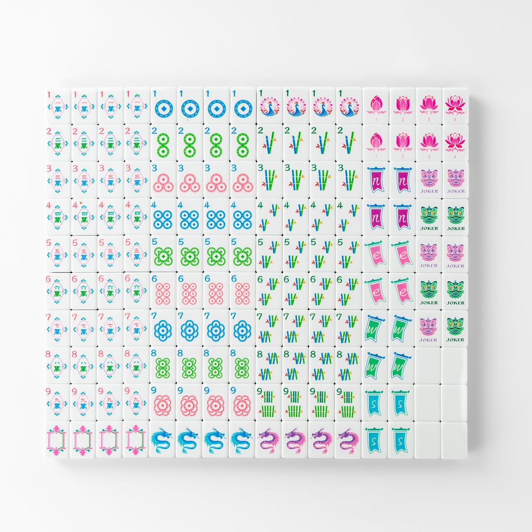 Modern Mahjong Set Lotus Purple Shell Mahjong Set 6