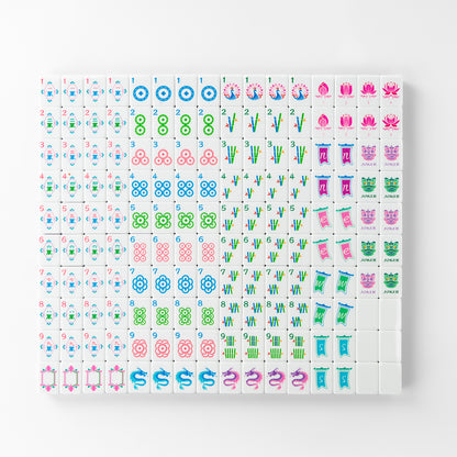 Modern Mahjong Set Lotus Purple Shell Mahjong Set 6