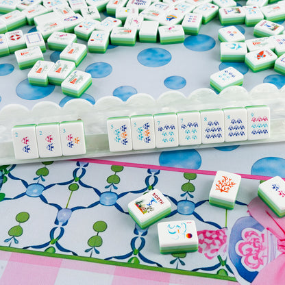 Modern Mahjong Set Minty Coast Mahjong Tiles Ocean Collection 3