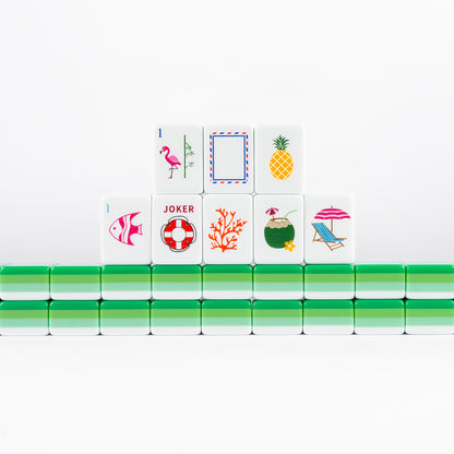 Modern Mahjong Set Minty Coast Mahjong Tiles Ocean Collection 9