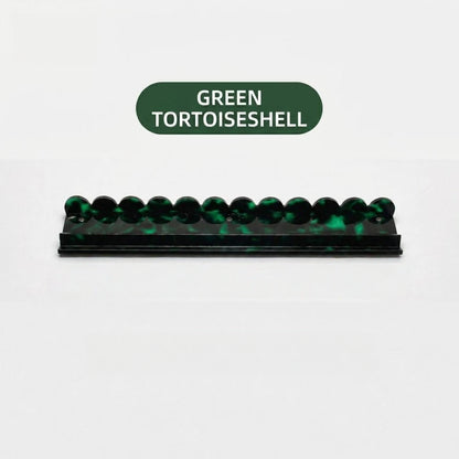 Modern Mahjong Set Premium Tortoiseshell Mahjong Rack with Magnetic Pusher & Wave Mahjong Holder 7