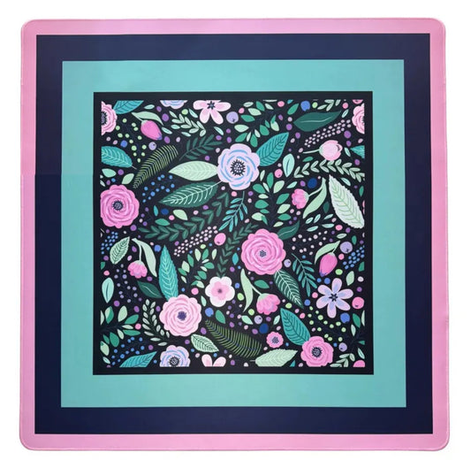 Midnight Floral Mahjong Mat | 31.5" x 31.5"