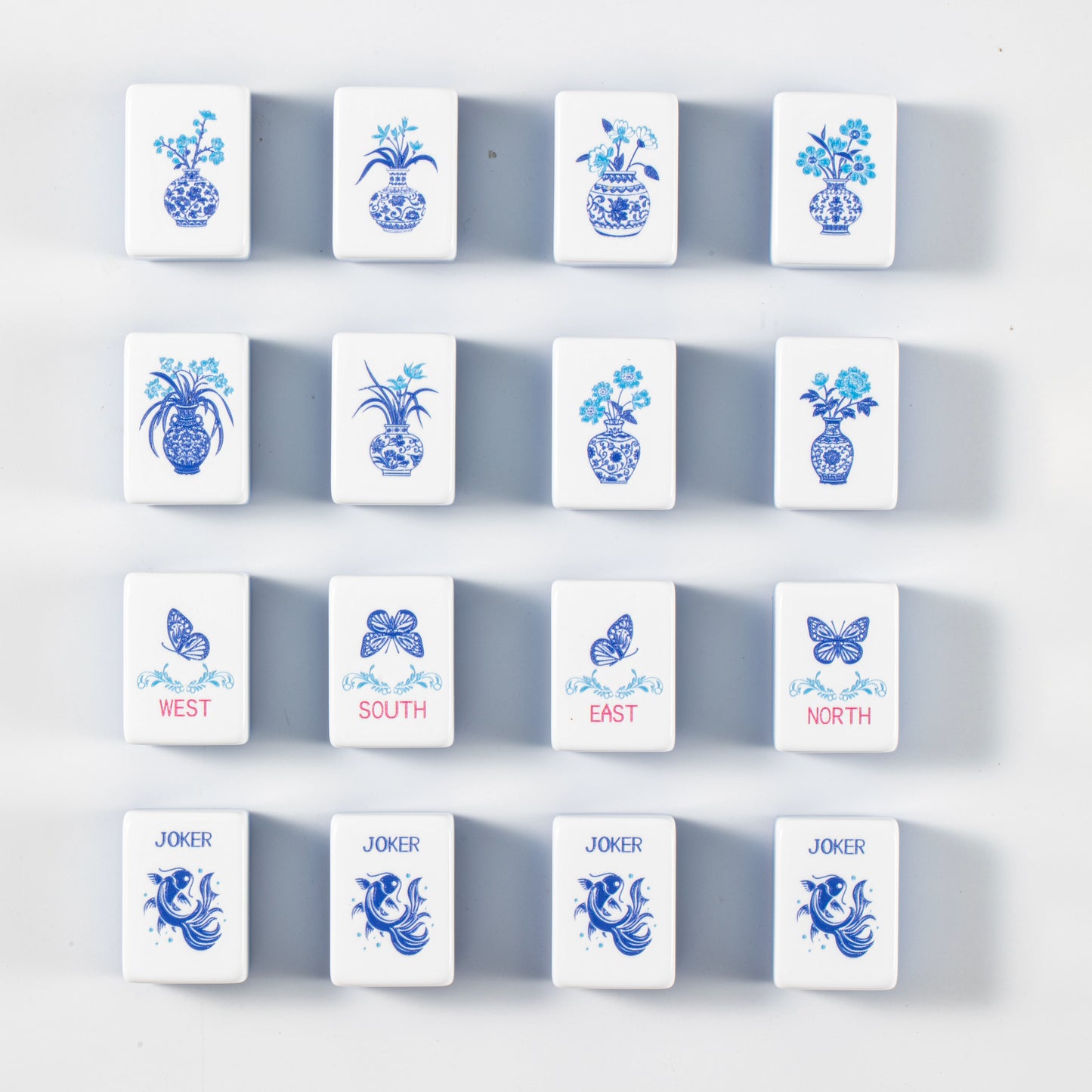 Porcelain Blue American Mahjong – Luxury Blue & White Inspired Tiles