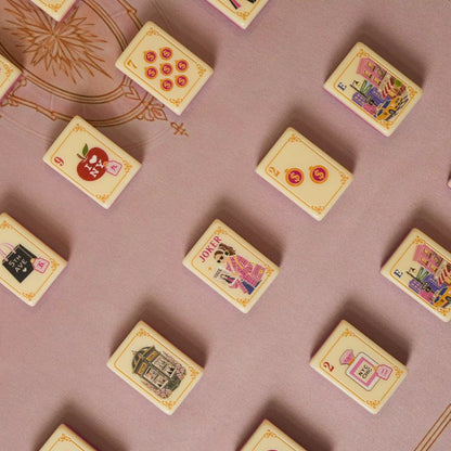 New York American Mahjong Set – NYC-Inspired Tiles with Pink Backs