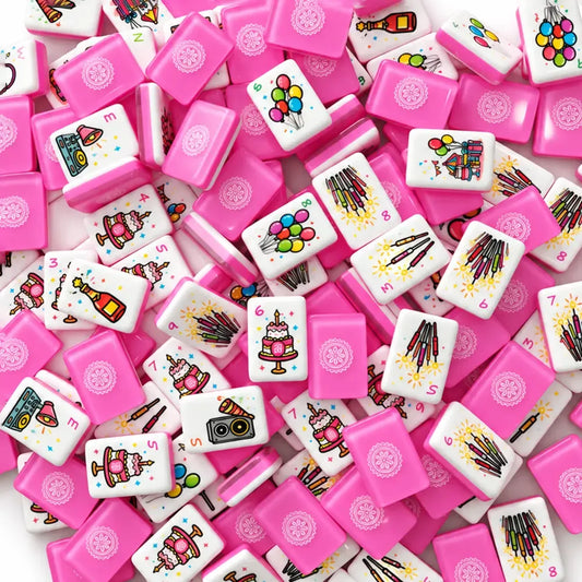 Birthday Mahjong Set – Pink Party American Mahjong Tiles