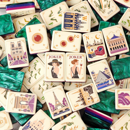Parisian Mahjong Set – French-Inspired American Mahjong Tiles