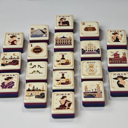 Parisian Mahjong Set – French-Inspired American Mahjong Tiles