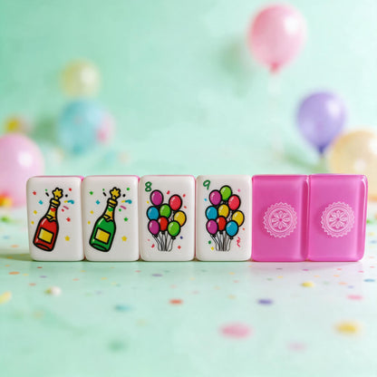 Birthday Mahjong Set – Pink Party American Mahjong Tiles