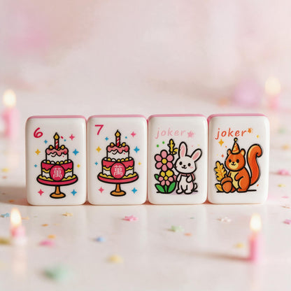 Birthday Mahjong Set – Pink Party American Mahjong Tiles
