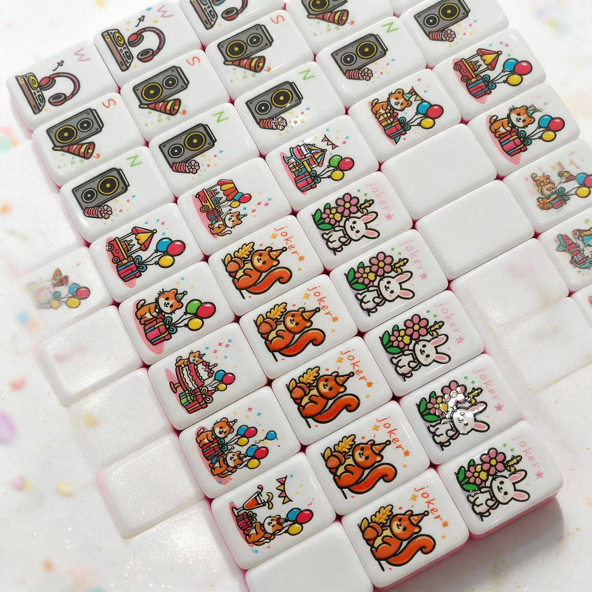 Birthday Mahjong Set – Pink Party American Mahjong Tiles